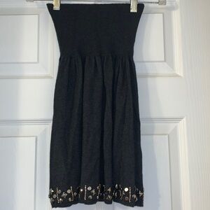 Rebecca Taylor silk cashmere blend with embellished tube top mini skirt, NWT, S